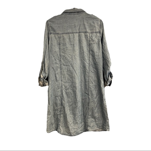 SpoonJeans Denim Chambray Button Down Dress Size Medium - Picture 2 of 3